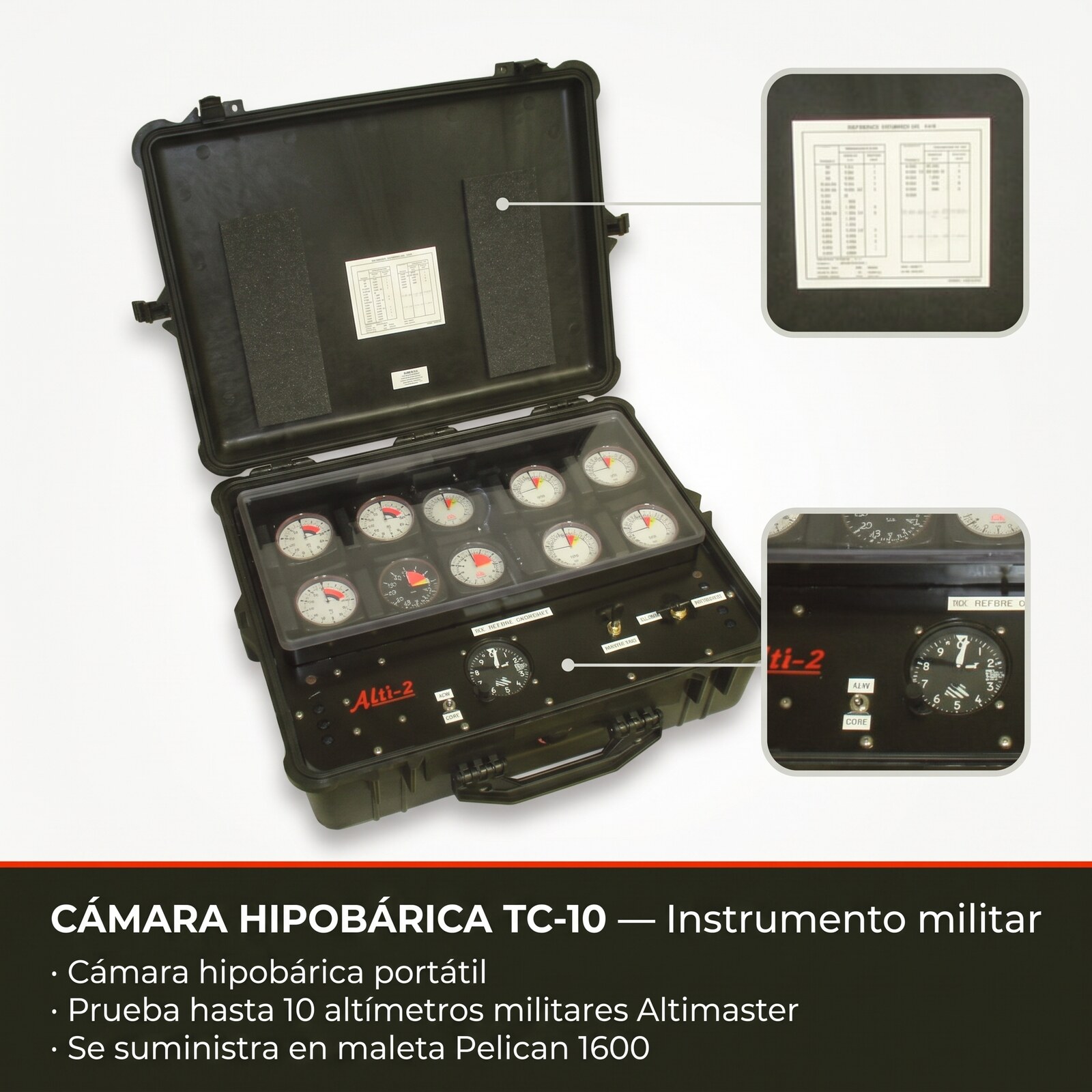 Cámara hipobárica portátil TC-10