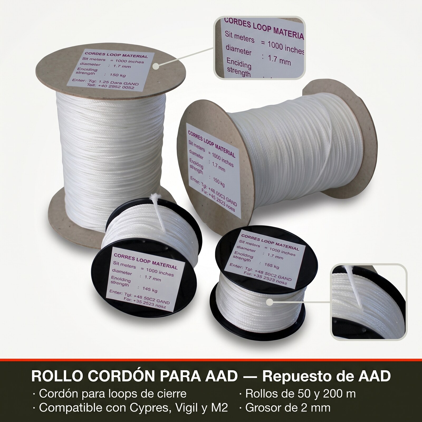 Rollo de cordón para loops de AAD