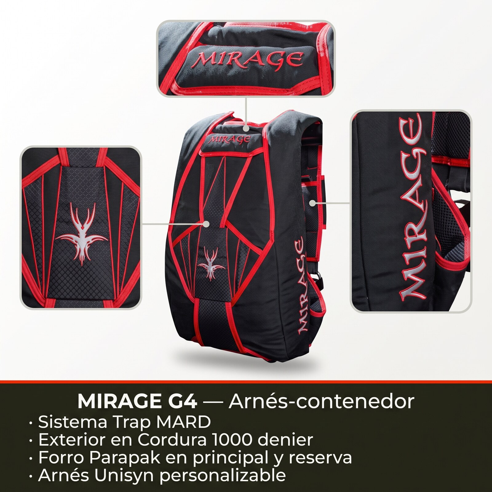 Arnés-contenedor Mirage G4 de Mirage