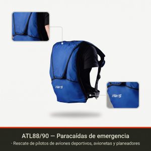 Paracaídas de emergencia dorsal ATL-88/90-1 de MarS