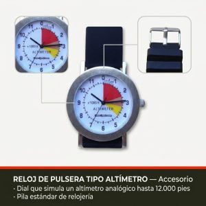 Reloj de pulsera con dial tipo altímetro
