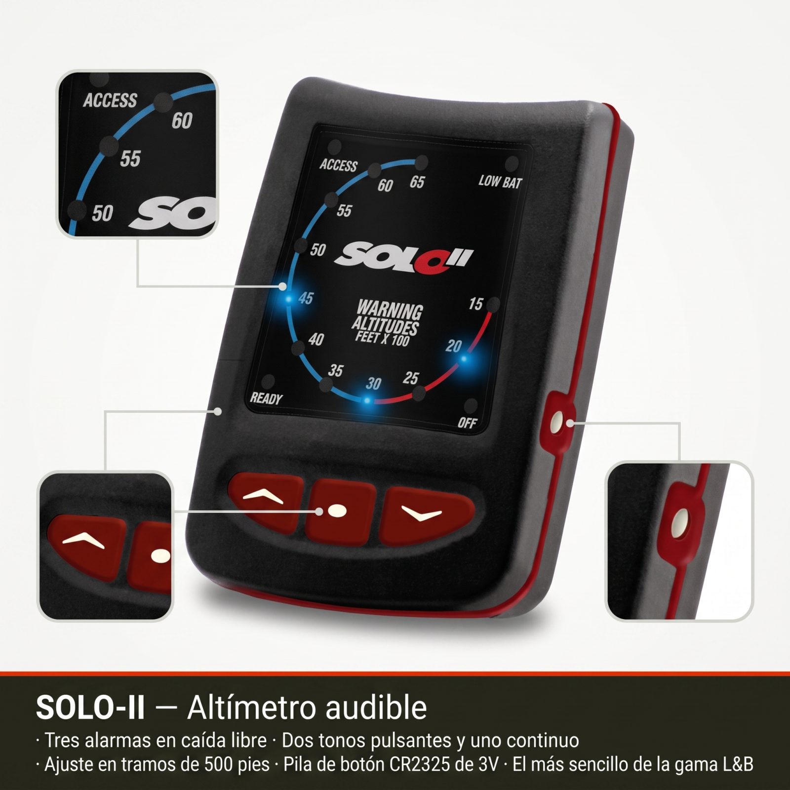 Altímetro audible Solo-II de L&B